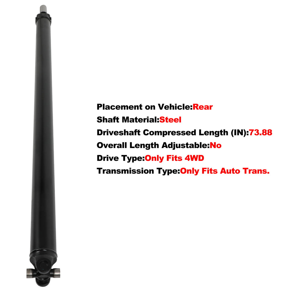 Drive Shaft Rear for GMC Sierra 2500 HD 2005-2006 143.5 Inch 15713687 15082925