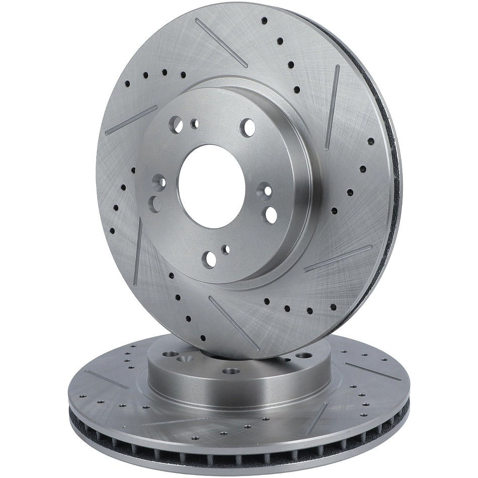 31305 Drilled & Soltted Fits Honda Cr-V 2002 2003 2004 2X Brake Rotors Front