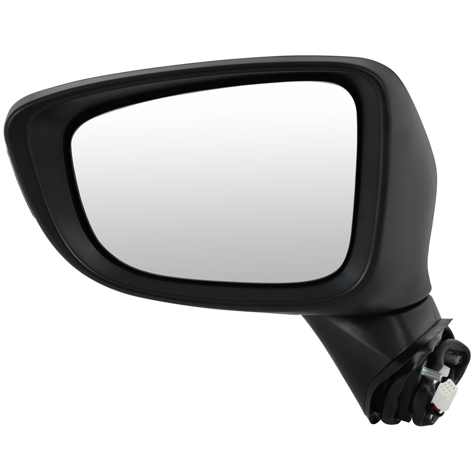 Mirror Power Heated Turn Signal Smooth Black LH Fits 14-17 Mazda 6 Driver Side