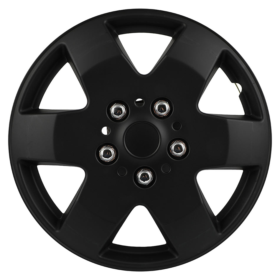 4 Set 15 Inch Wheel Hub Caps Black Snap On For R15 Tire & Rim Wheel Covers Kit