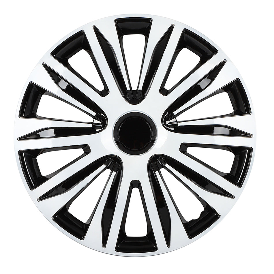 4Pc 17inch Snap On Hub Caps Wheel Covers With Retainer Ring For Full Rim Protect