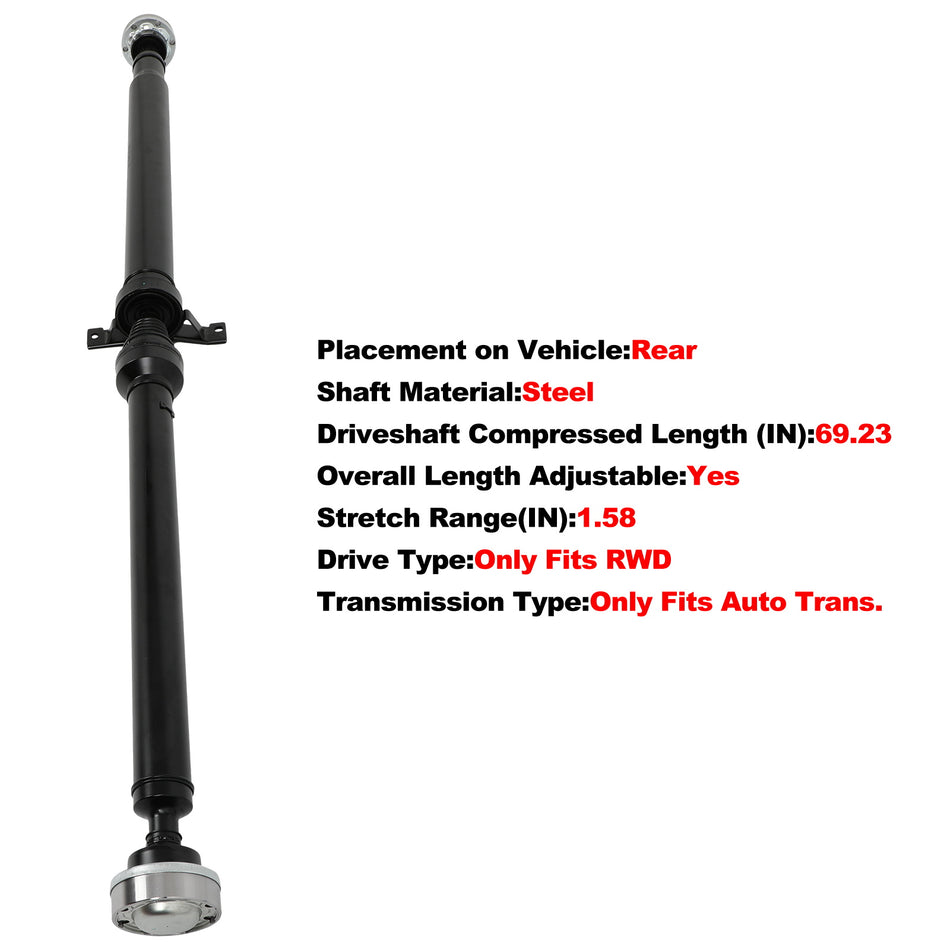Drive Shaft 2015-2019 fits Dodge Challenger V6 3.6L Automatic 52123974AD 976-987
