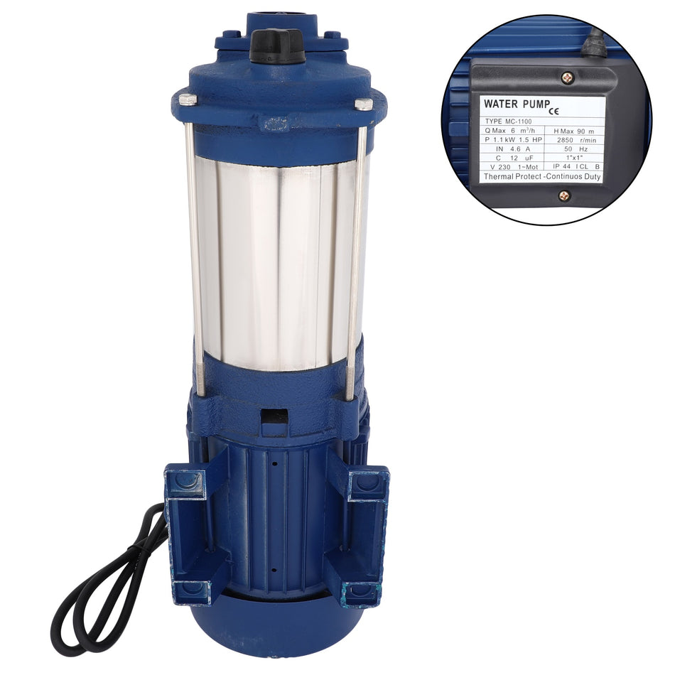 1.5HP 1100W 1inch SHALLOW WELL JET WATER PUMP GARDEN SPRINKLER