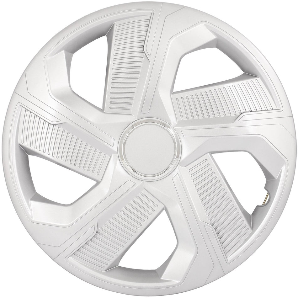 4 PC 15 inch / 15inch Wheel Hub Caps Silver For R15 Tires Rims Wheel Covers Snap-On