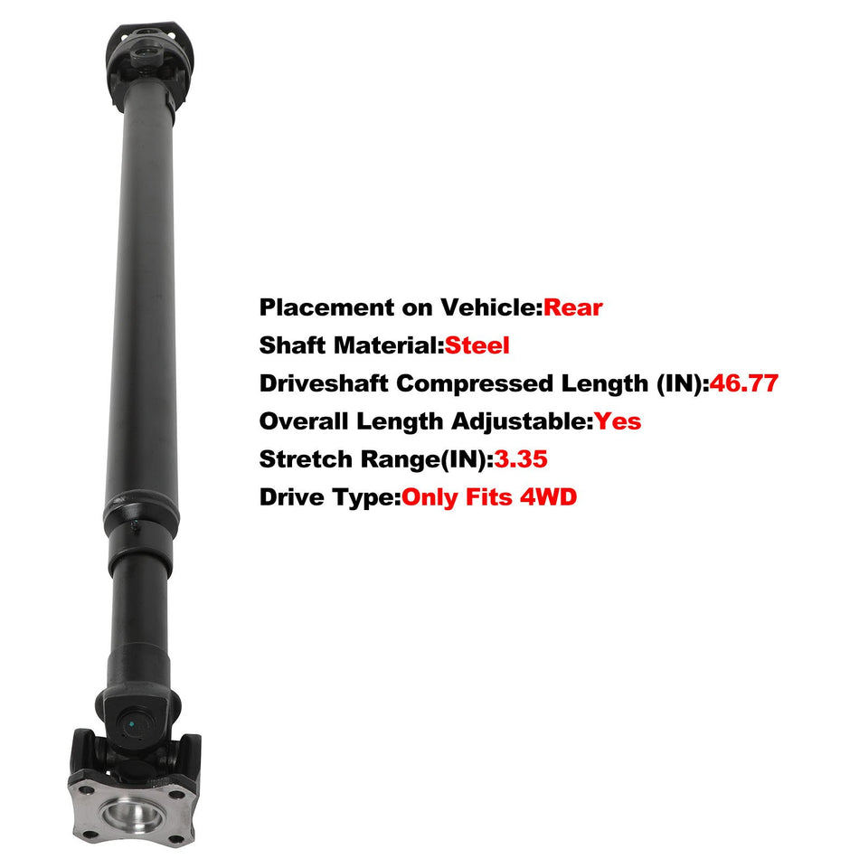 Drive Shaft fits Toyota 4Runner 1996-1998 V6 3.4L Rear 4WD AT/MT 65-5020 936-796
