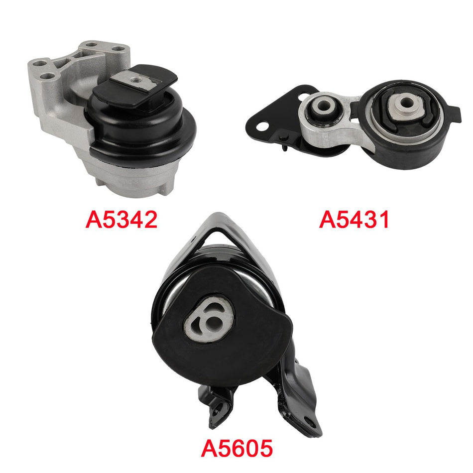 A5342 A5431 A5605 3Pcs Engine Motor & Transmission Mount For Ford Edge 07-10