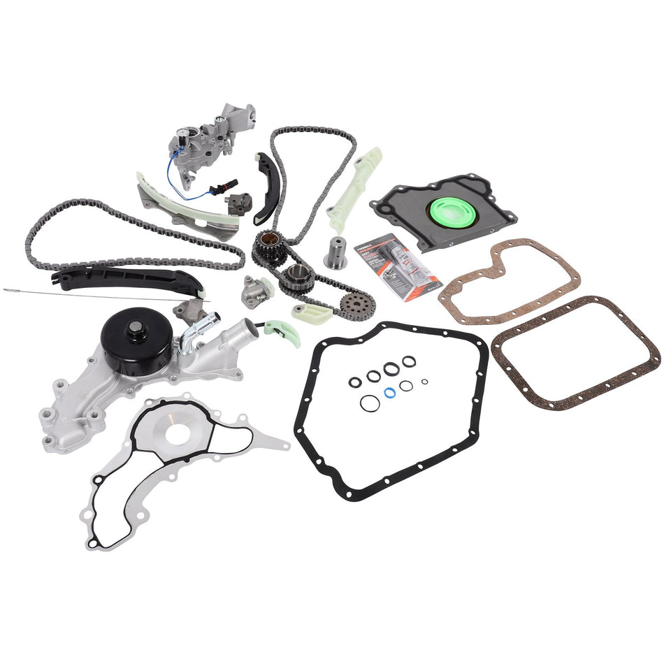 Timing Chain Kit Oil & Water Pump For 12-15 Chrysler Dodge Jeep VW 3.6L V6 DOHC