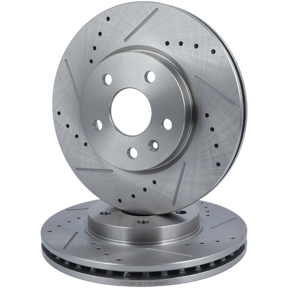 Drill Fits Chevrolet Bolt Ev 2017-2023 Sonic 2013-2020 2X Brake Rotors Front