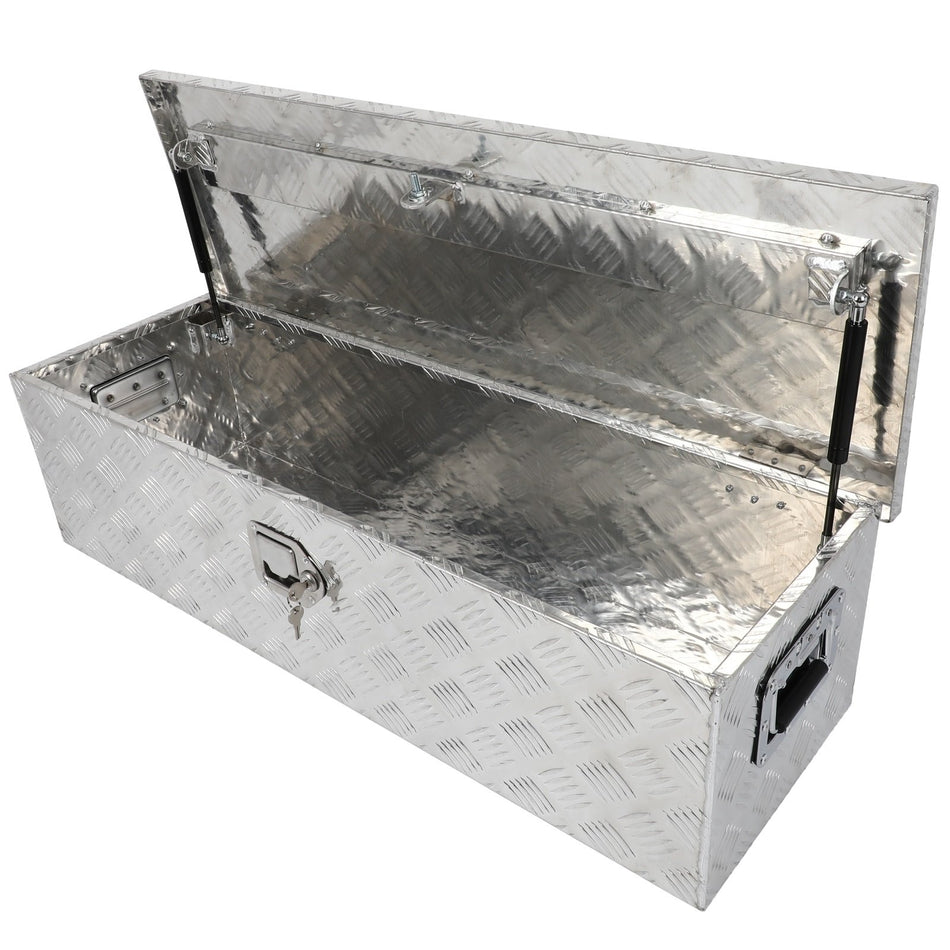39inchX13inchX10inch BLACK ALUMINUM PICKUP TRUCK TRUNK BED TOOL BOX TRAILER STORAGE