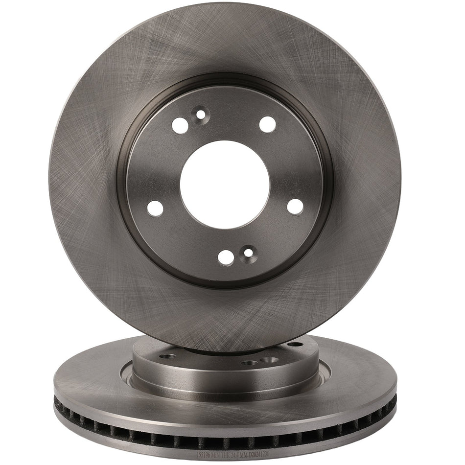 31337 Front Brake Rotors Discs 2PCS For Hyundai For Elantra 2009 2010 2011 2012