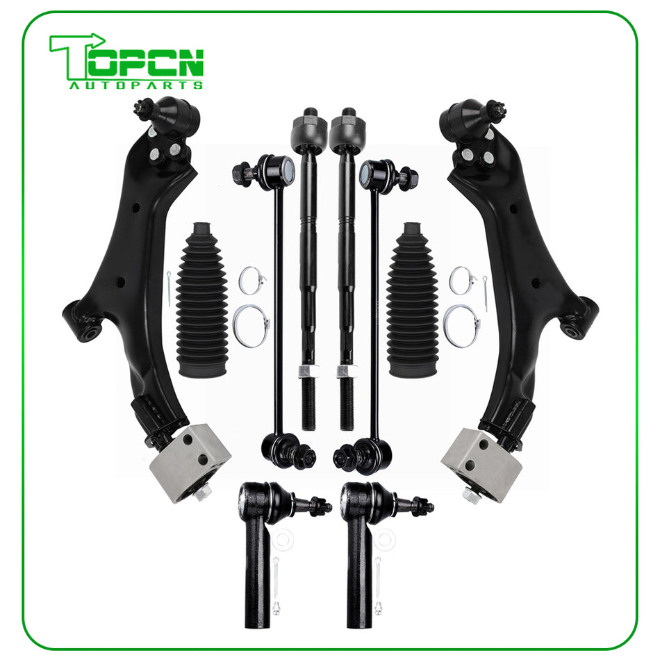 Front Lower Control Arm Ball Joint Sway Bar Tie Rod For 2010-2017 Chevy Equinox