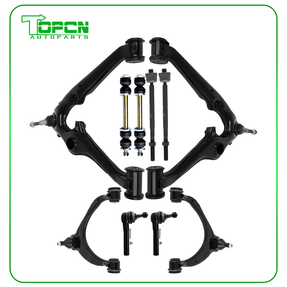Front Upper & Lower Control Arm Tie Rod End For Chevy Silverado 1500 Tahoe GMC