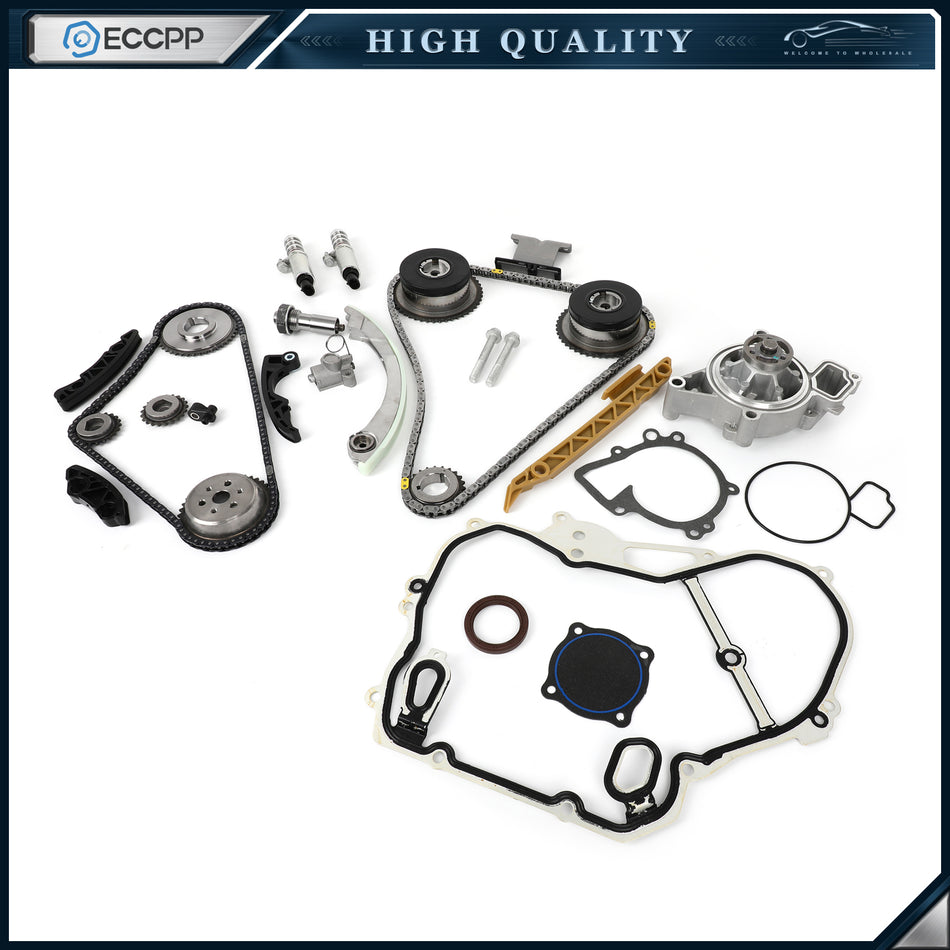 For GM Terrain Chevy Equinox 2.2L 2.4L Ecotec Timing Chain Kit with Water Pump 132881