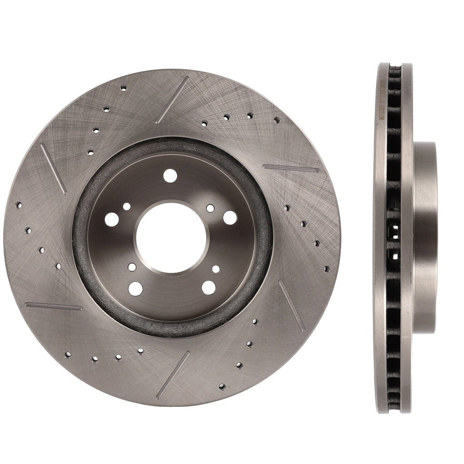 For Honda For Accord Crosstour 2010-2011 Drilled Slotted Brake Rotors Front