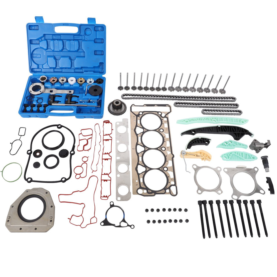 Head Gasket Timing Chain Tool Kit Valves For VW Jetta Golf GTI Audi A4 TT 2.0T