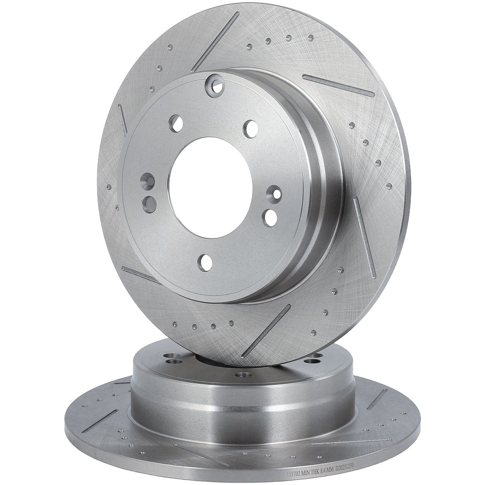 Drill & Solt Fits Hyundai For Azera 2010 - 2015 2016 2017 Rear Brake Rotors 2X