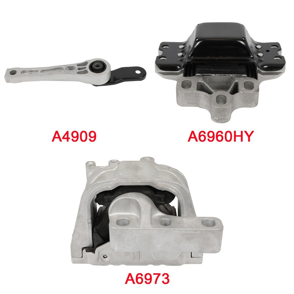 3PC Engine Motor Mount Fit Volkswagen CC 2013 - 2017 L4 2.0L Auto Trans