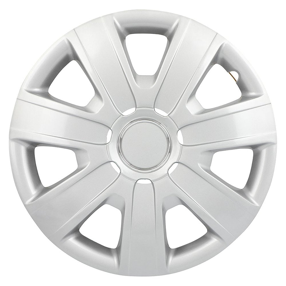 4 Set 15 Inch Wheel Hub Caps Silver Snap On For R15 Tire & Rim Wheel Covers Kit