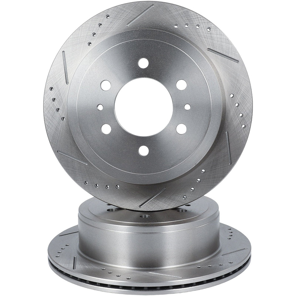 Drill & Solt Fits Ford For F-150 2004 - 2009 2010 2011 Rear Brake Rotors 2X