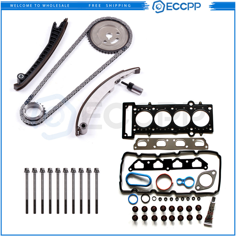 For 2002-2007 Mini Cooper 1.6L Head Gasket Bolts Set Timing Chain Kit 840007
