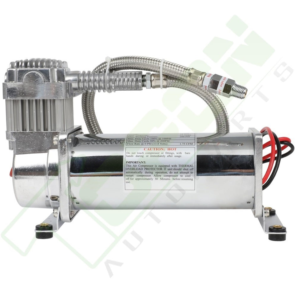 200PSI Air Compressor Kit For Train Horns Air Horn Suspension Kit Silver 12V