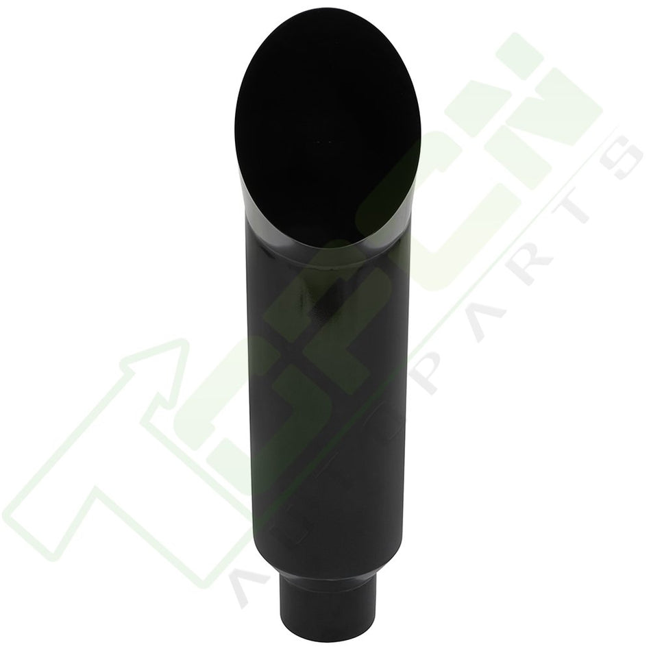 5inch Inlet - 8inch Outlet Gloss Black Exhaust Tip TailPipe Angle Cut SS Long- 36inch