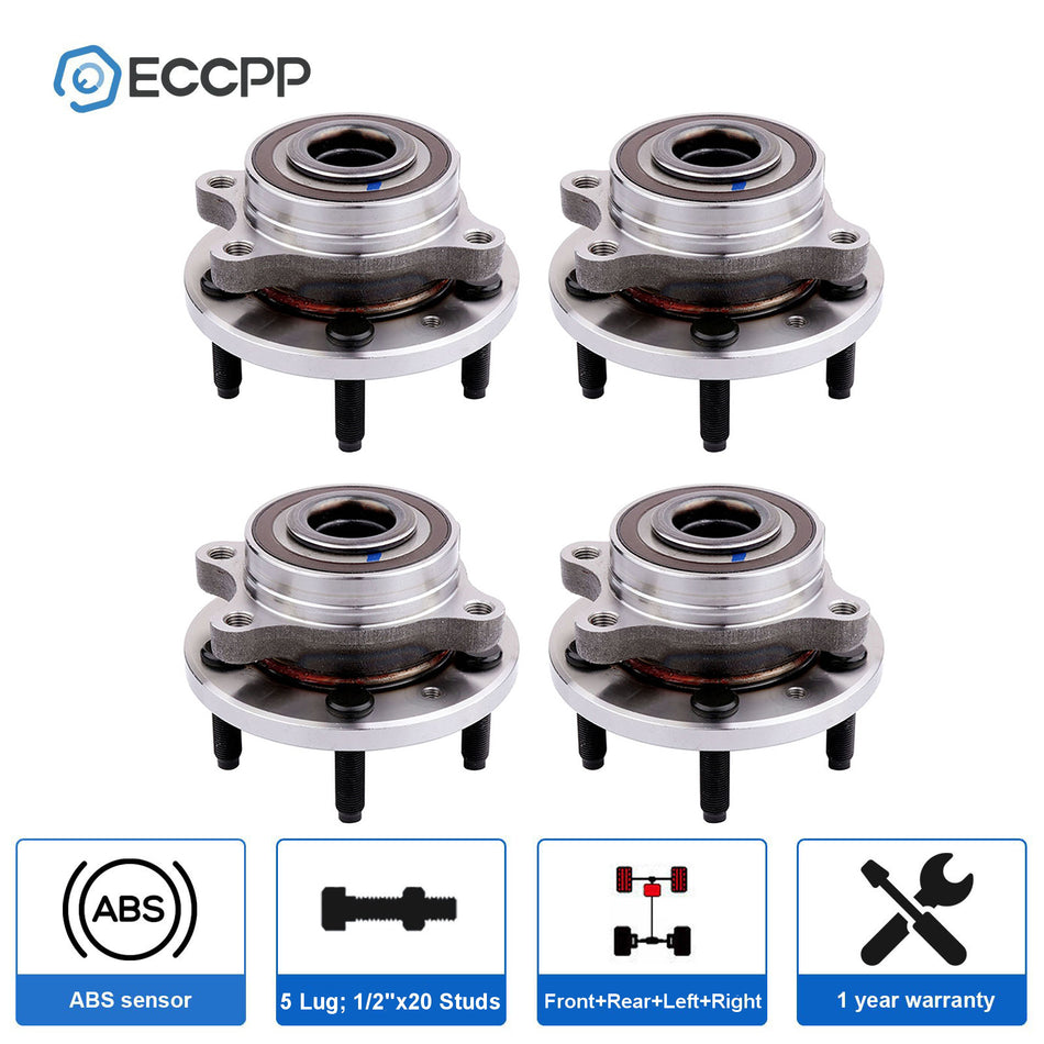4x Front & Rear Wheel Bearing Hub Assembly Fits Ford Taurus Flex Lincoln MKS MKT