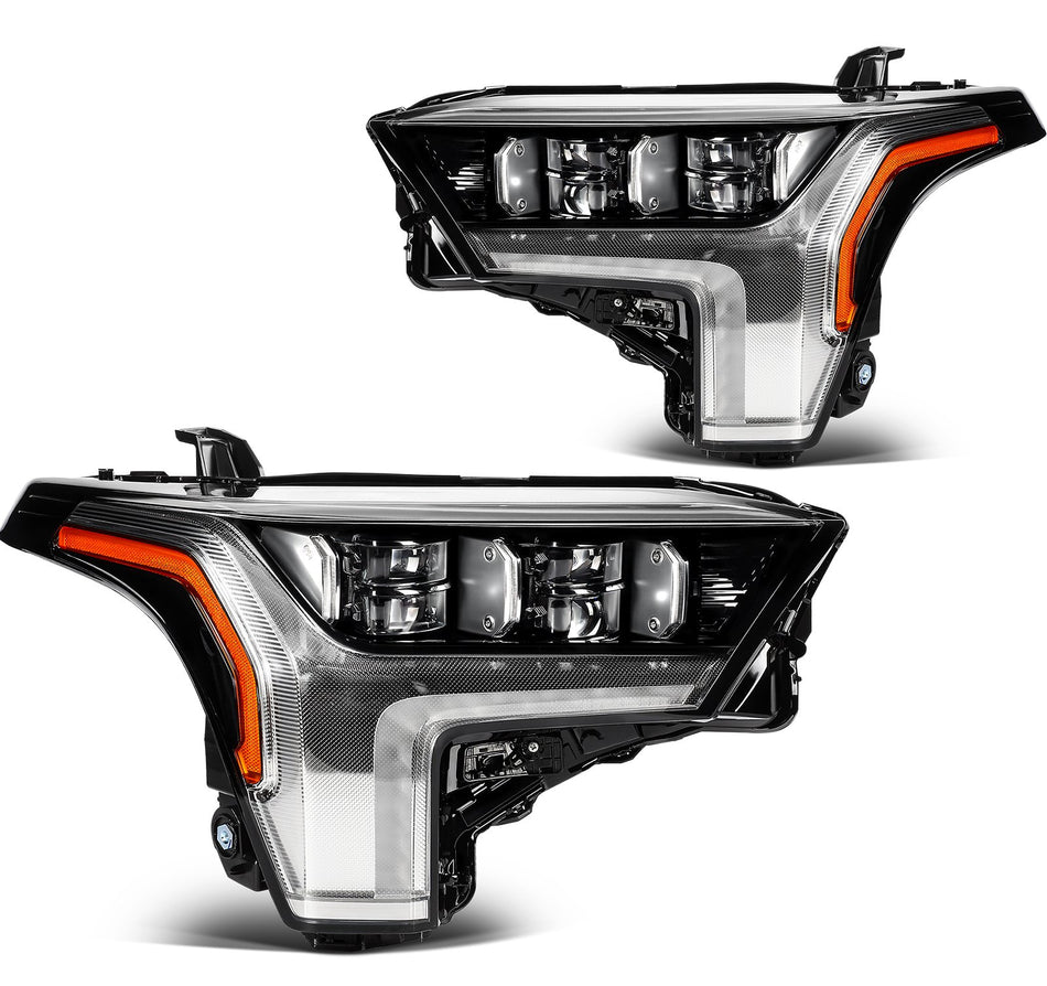 Full LED Headlights Assembly Pair w/Bulbs For 2022 2023 2024 Toyota Tundra