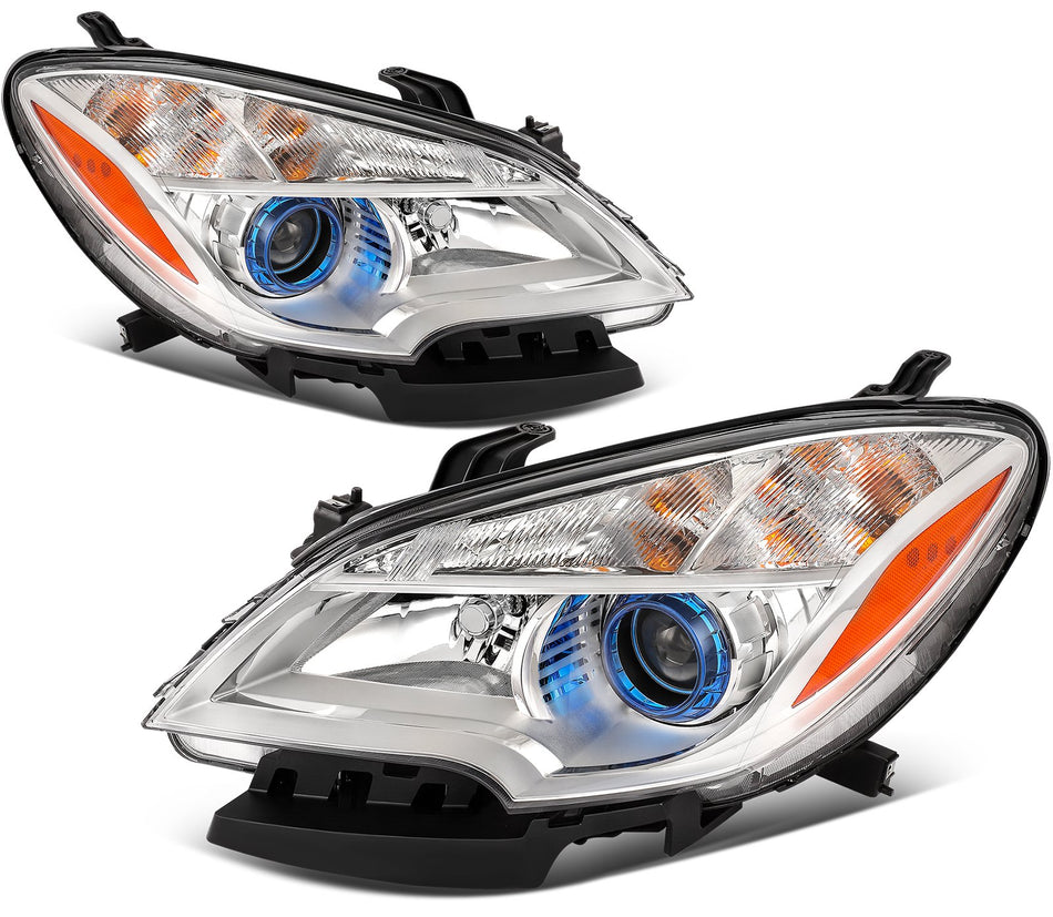 Chrome Fits 2013-2016 Buick Encore 1.4L Projector Headlights Assembly Pair
