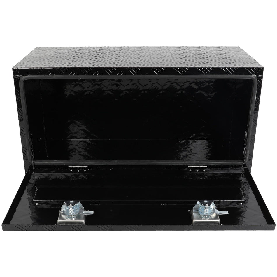 36inchx 17inchx18inch Aluminum Storage Tool Box W/2x Chain For Truck Garage Home Office