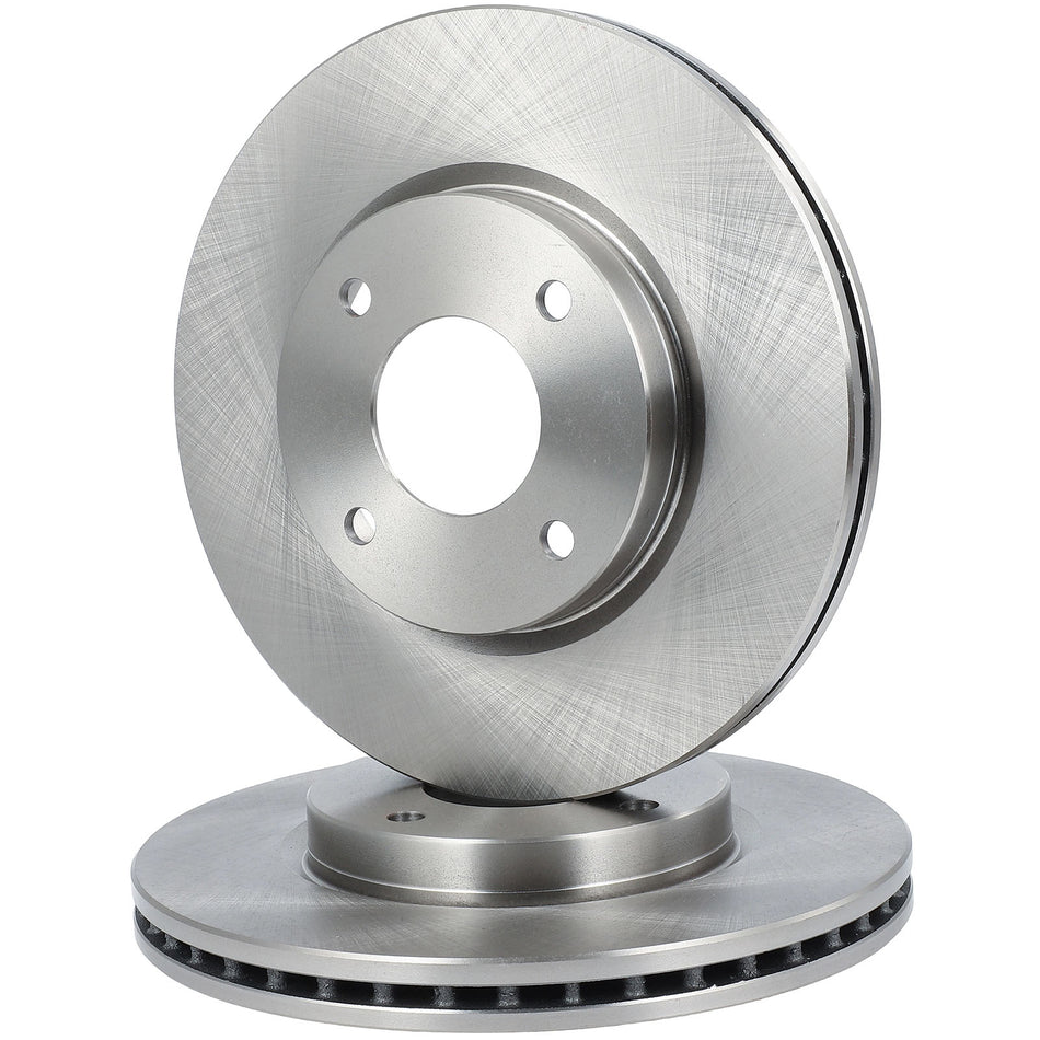 Vented Solid Fits Nissan For Sentra For Versa 2007 - 2012 Front Brake Rotors 2X