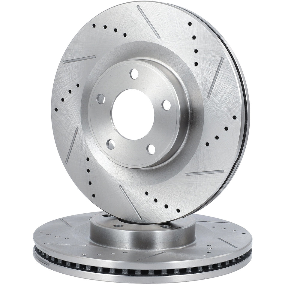12.60inch Front Vented Solid Brake Rotors For Lincoln Mkx 2007 2008 2009 Awd 2X