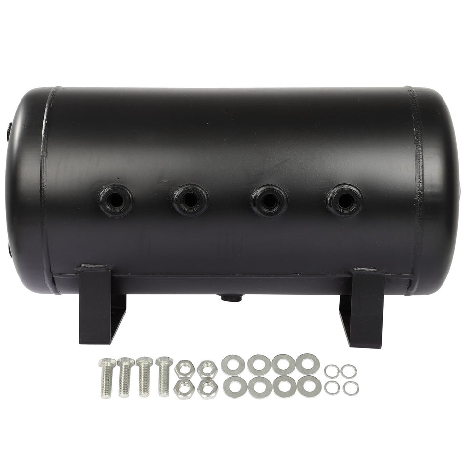 For Suspension Air Ride Bags 6 Gallon 9 Ports Steel Air Tank Train Horn