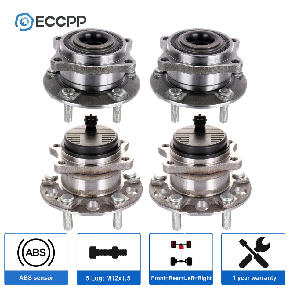Full Set Wheel Hub Bearing Front Rear For Hyundai Sonata Kia Optima Sportage FWD