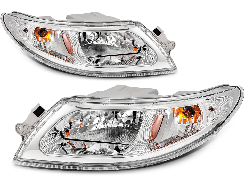 Headlamp Fits International Harvester 2002-2019 Chrome Headlights Assembly Pair