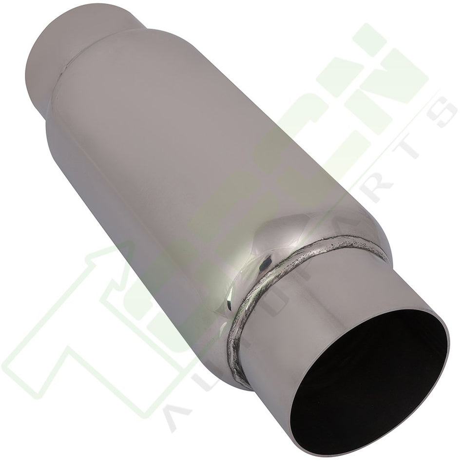 3inch Inlet - Outlet- Exhaust Muffler Upgrade Oval Stainless Steel Long-11.5inch In