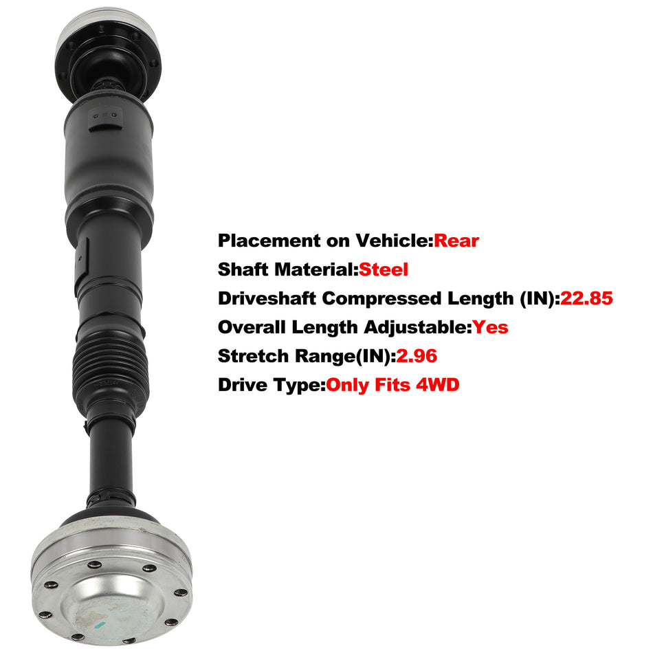 Drive Shaft fits Jeep Wrangler 2007-2011 V6 3.8L Rear 4WD 68022107AB 68022107AC