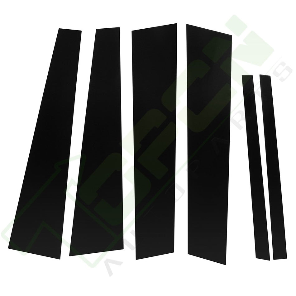 For 13-17 Honda Accord Glossy Cover 6PCS Set Door Trim Black Window Pillar Posts