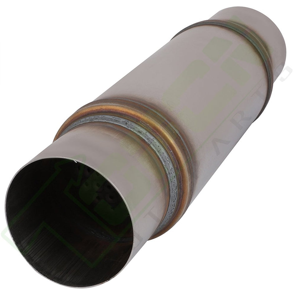 4inch Inlet - Outlet- Exhaust Muffler Upgrade Oval Stainless Steel Long-18inch In