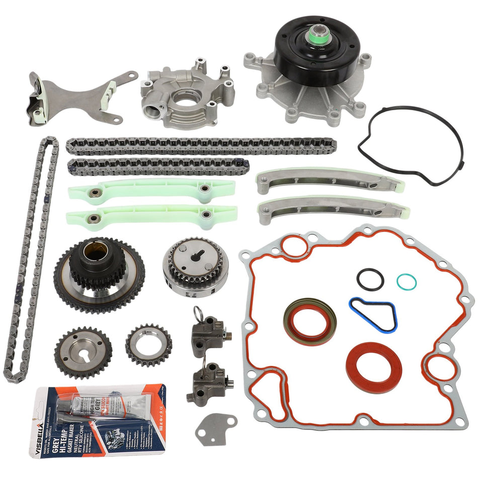 Timing Chain Oil Pump Water Pump Cover Gasket Set For 99-04 Jeep Dodge 4.7L JTEC