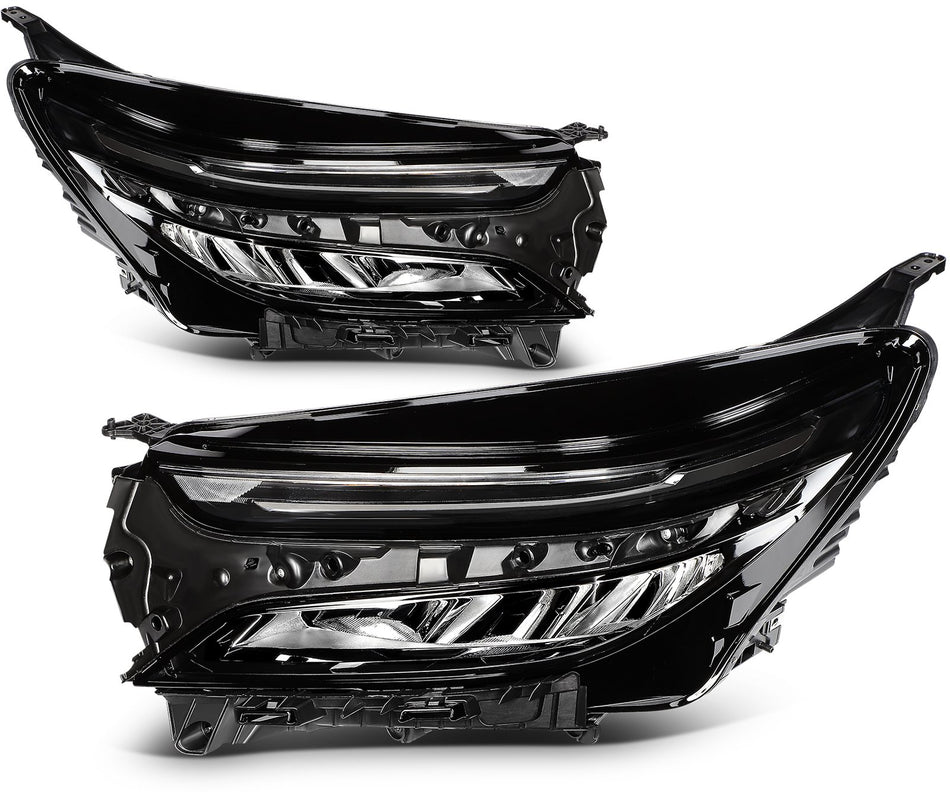 For 2022-2024 Chevy Equinox LT RS 1.5L Black Housing Headlights Assembly Pair