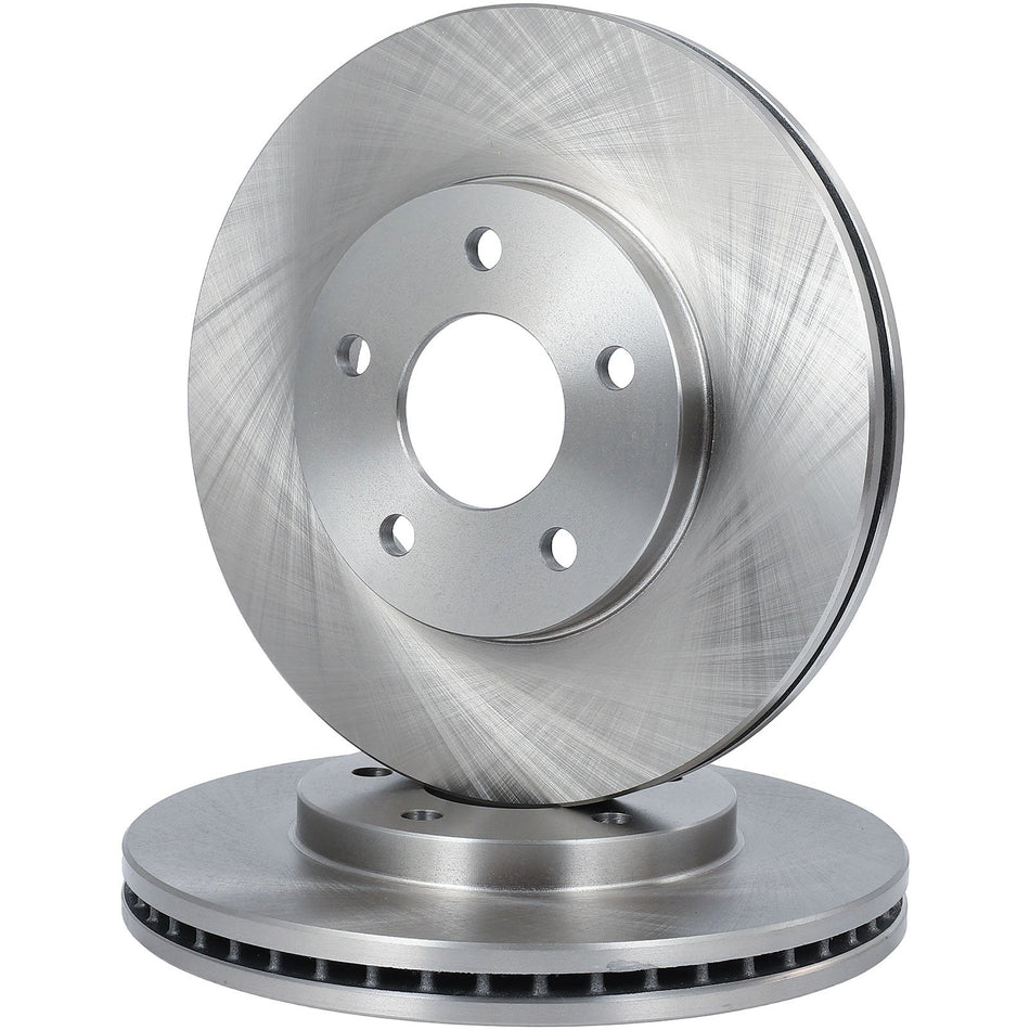Vented Solid Fits Chevrolet Hhr 2008 - 2010 2.2L 2.4L Front Brake Rotors 2X