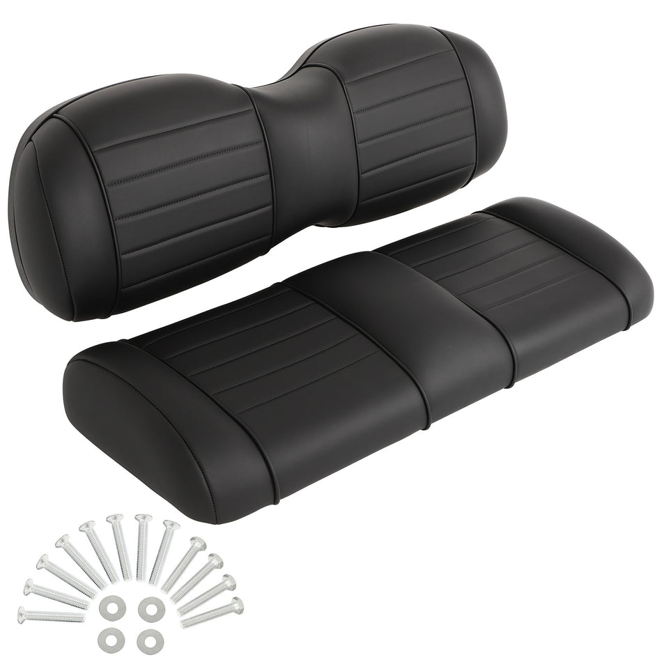 Luxurious Rear Black Golf Cart Seat Cushion Set For EZGO TxT,ST,ST Sport models