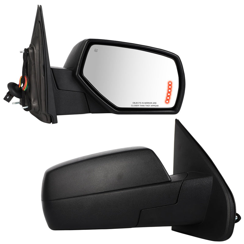 Power Folding Heated Turn Puddle Light Mirror For 2014-2018 Chevry Silverado GMC