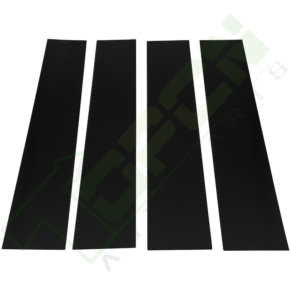 For 2004-2014 F150 Super Crew Cab B Pillar Posts Set 4pcs Door Trim Cover Black
