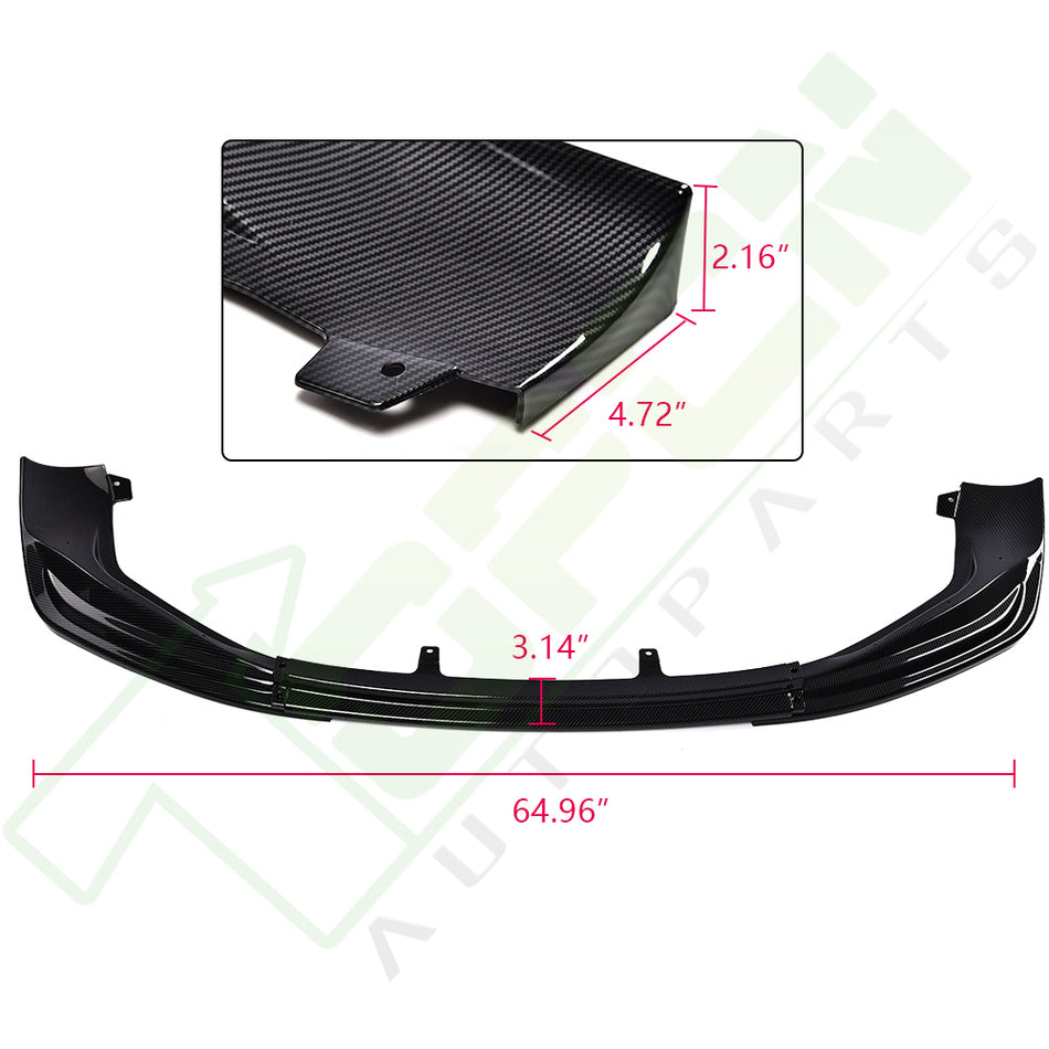 Fits 2014-2016 LEXUS IS250 IS350 F-SPORT 3PC Front Bumper Chin Lip Spoiler
