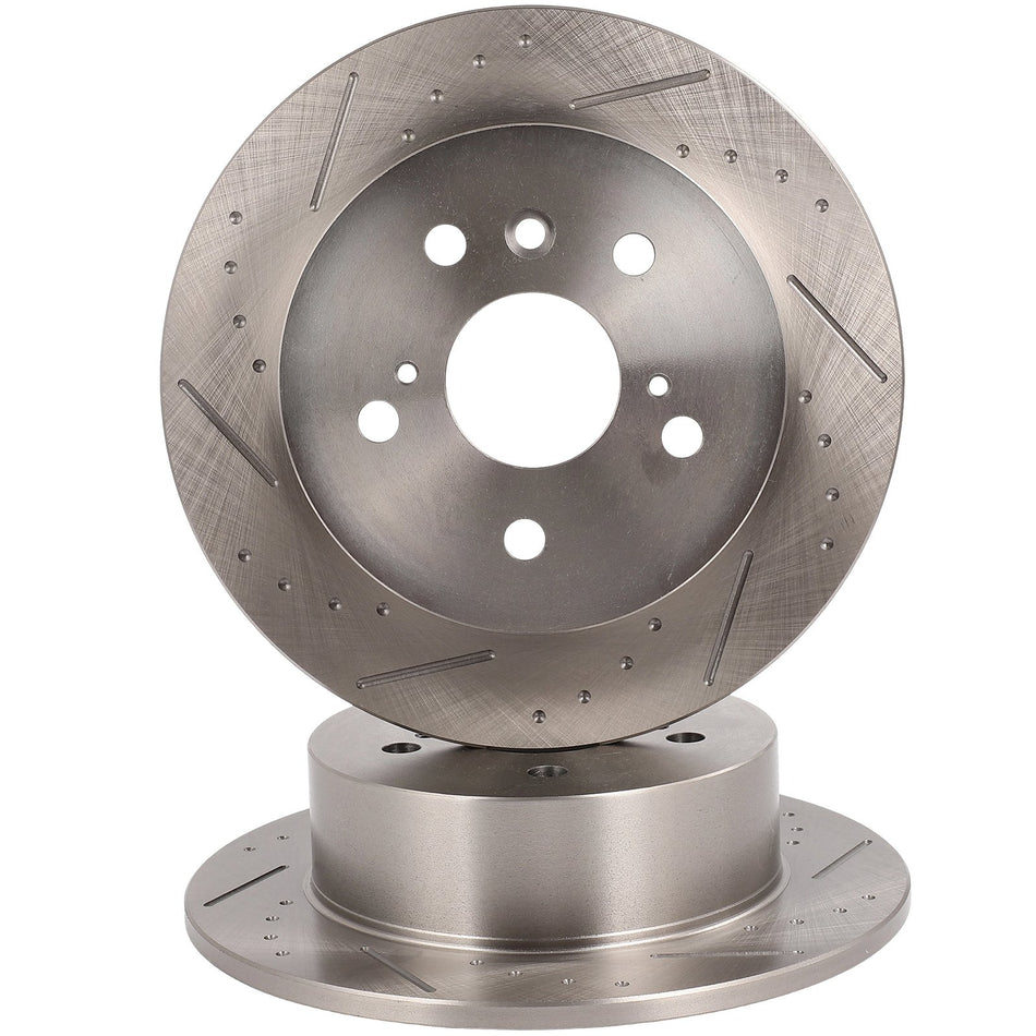 Fits Toyota For Avalon 2008 2009 2010 2011 2012 Slotted Brake Rotors Rear 2X