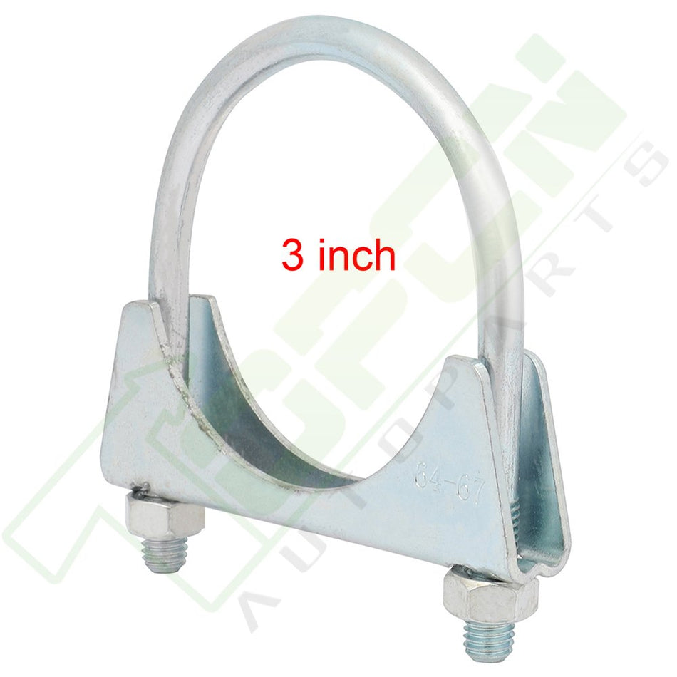 3inch Inch Exhaust Hanger Muffler U Bolt Clamp Iron Saddle