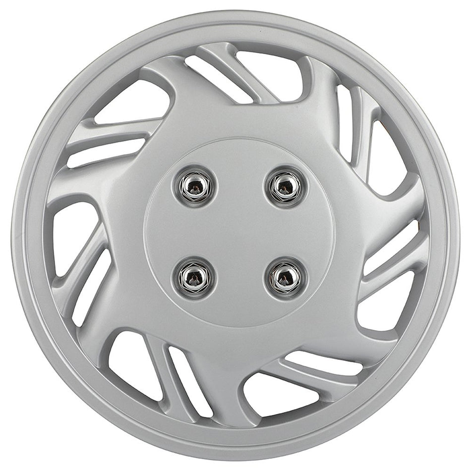 4pcs For R13 Tire & Rim Wheel Covers Kit 13inch Inch Wheel Hub Caps Silver Snap On