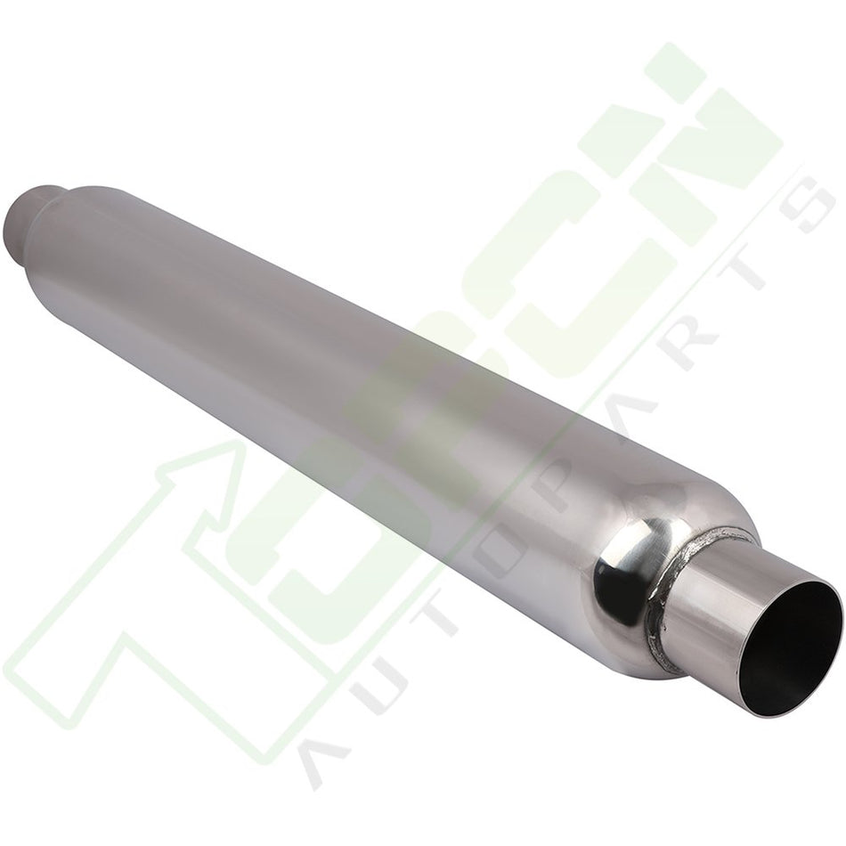2.5inch Inlet - Outlet- Exhaust Muffler Upgrade Oval Stainless Steel Long-30inch In